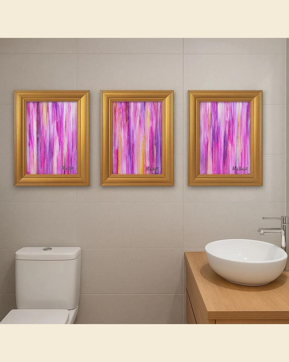 Trio em tons de roxo